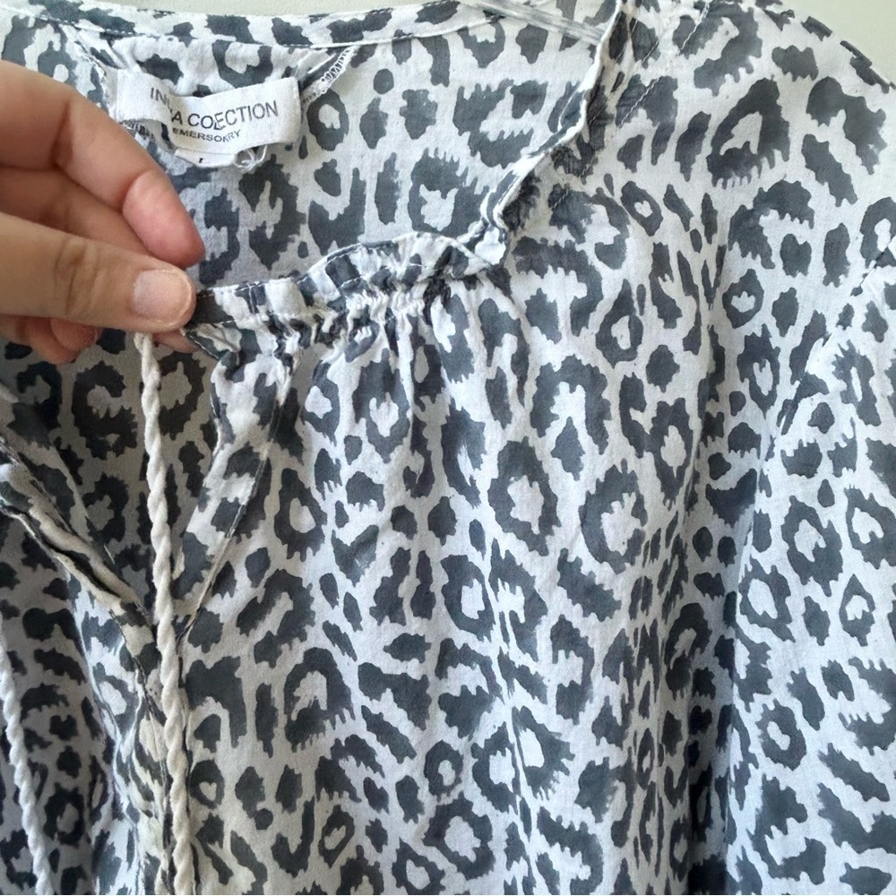 Emerson Fry India Collection Bardot top charcoal leopard - Picture 4 of 11